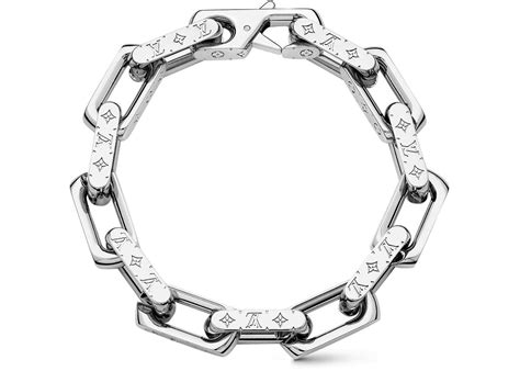 louis vuitton monogram bracelet silver.